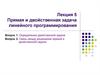 Прямая и двойственная задача линейного программирования. Лекция 5