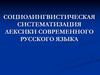 Социолингвистическая систематизация лексики современного русского языка