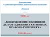 Возбуждение полицией дел об административных правонарушениях
