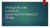 Граждане как субъекты административного права