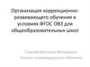 Организация коррекционно-развивающего обучения в условиях ФГОС ОВЗ для общеобразовательных школ