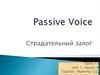Passive Voice Страдательный залог