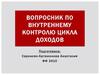 Вопросник по внутреннему контролю цикла доходов