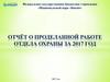 Отчёт о проделанной работе отдела охраны за 2017 год