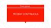 Present continuous