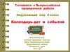 Календарь дат и событий. (Окружающий мир, 4 класс)