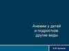 Анемии у детей и подростков: другие виды