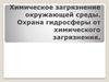 Химическое загрязнение окружающей среды. Охрана гидросферы от химического загрязнения