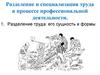 Разделение и специализация труда в процессе профессиональной деятельности