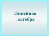 Линейная алгебра
