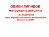 Обмен липидов