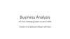 Business Analysis