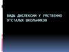 Виды дислексии у умственно отсталых школьников