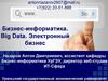 Бизнес-информатика. Big Data. Электронный бизнес