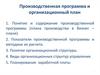 Производственная программа и организационный план