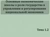 Основные экономические школы о роли государства в управлении и регулировании национальной экономики