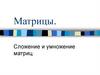 Матрица. Сложение и умножение матриц