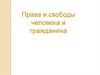 Права и свободы человека и гражданина РФ