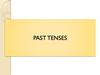 Past tenses