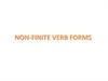 Non-finite verb forms