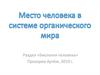 Место человека в системе органического мира