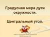 Градусная мера дуги окружности. Центральный угол
