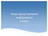 Виды представления информации. 5 класс