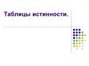 Таблицы истинности