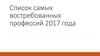 Список самых востребованных профессий 2017 года