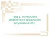 Інституційне забезпечення фіскального регулювання ЗЕД