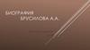 Биография Брусилова А.А