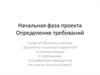 Начальная фаза проекта. Определение требований