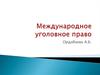 Международное уголовное право