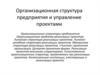 Организационная структура предприятия и управление проектами