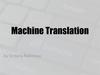 Machine Translation