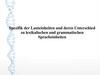 Spezifik der lauteinheiten und deren unterschied zu lexikalischen und grammatischen spracheinheiten