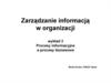 Zarządzanie informacją w organizacji wykład. Informacyjne a procesy biznesowe