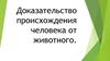 Доказательство происхождения человека от животного