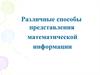 Различные способы представления математической информации