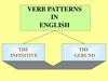Verb patterns in English