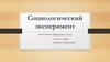 Социологический эксперимент