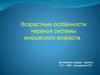 Возрастные особенности нервной системы юношеского возраста