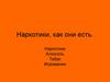 Наркотики, как они есть. Шкала состояния