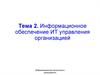 Информационное обеспечение ИТ управления организацией