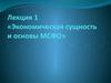 Экономическая сущность и основы МСФО
