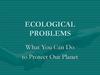 Ecological problems. What you can do to protect our planet