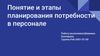 Понятие и этапы планирования потребности в персонале