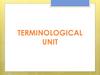 Terminological unit