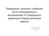 Природные явления, наиболее часто наблюдаемые и вызывающие ЧС природного характера в Нерюнгринском районе