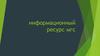 Информационный ресурс МГС